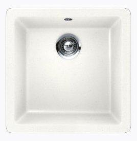 Quartz Composite Undermount Kitchen Sink/Bar/Prep/Utility Sink - 17-11/16 Inch By 16-15/16 Inch - Clean White