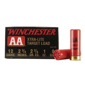 Winchester Aa Xtra-Lite Target Load 12 Gauge Shotgun Ammo - 12 Gauge 2-3/4" 1 Oz #8 Shot 25/Box AAL128