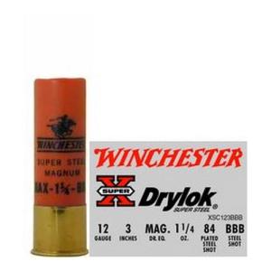 Winchester Drylok Ammo 12 Gauge 3" 1-1/4 Oz #bbb Steel Shot - 12 Gauge 3" 1-1/4 Oz #bbb Steel Shot 25/Box XSC123BBB