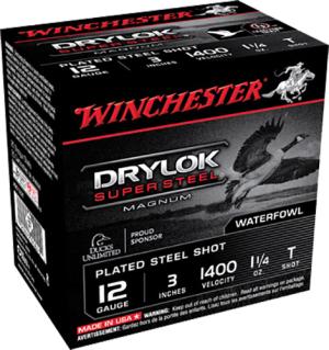 Winchester DryLok Super Steel Magnum, 12 Gauge, 3" Shot Shells, 1 1/4 oz., 250 Rounds