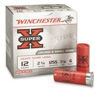 Winchester Super-X Heavy Game Load Ammo 12 Gauge 2-3/4" 1-1/8 Oz #6 Shot - 12 Gauge 2-3/4" 1-1/8 Oz #6 Shot 25/Box XU12H6