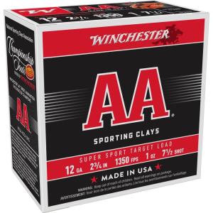 Winchester AA Super Sport Sporting Clays Ammunition 12 Gauge 2-3/4" 1 oz #7-1/2 Shot Box of 25 AASCL127