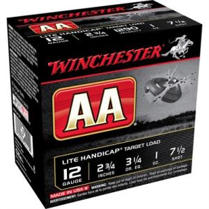 Winchester AA Target Shotshells 12 ga 2-3/4" 1 oz 1290 fps #7.5 25/ct AAHLA127