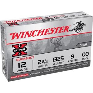 Winchester Super-X Buckshot Ammo 12 Gauge 2-3/4" #00 Shot - 12 Gauge 2-3/4" 9 Pellets #00 Shot 15/Box XB1200VP