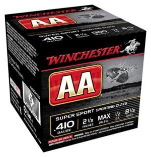 Winchester Aa Supersport Ammo 410 Bore 2-1/2" 1/2 Oz #8.5 Shot - 410 Bore 2-1/2" 1/2 Oz #8.5 Shot 25/Box AASC4185