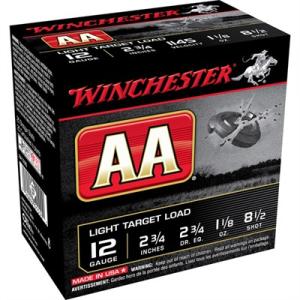 Winchester Aa Light Target Ammo 12 Gauge 2-3/4" 1-1/8 Oz #8.5 Shot - 12 Gauge 2-3/4" 1-1/8 Oz #8.5 Shot 25/Box AA1285