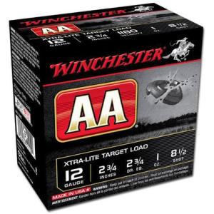 Winchester AA Light Target Ammunition 12 Gauge 2-3/4" 1-1/8 oz #8-1/2 Shot Case of 250 (10 Boxes of 25) 