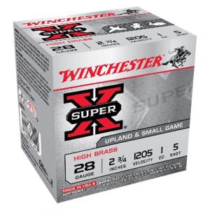 Winchester Super-X High Brass 28 Gauge Shotgun Ammo - 28 Gauge 2-3/4" 1oz #5 25/Box X28H5