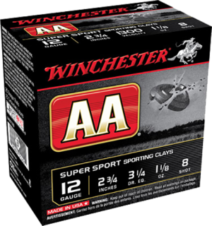 Winchester AA Super Sport Sporting Clays Ammunition 12 Gauge 2-3/4" 1-1/8 oz #9 Shot Case of 250 (10 Boxes of 25) 