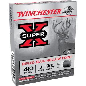 Winchester Super-X Ammo 410 Bore 3" 1/4 Oz Rifled Slug - 410 Bore 3" 1/4 Oz Rifled Slug 5/Box