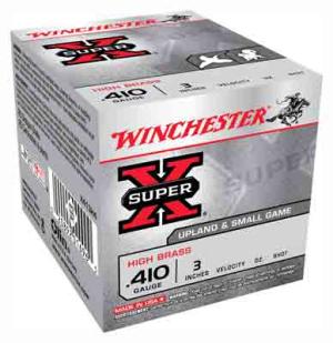 Winchester Super-X High-Brass Shotshells .410 ga 3" MAX 3-3/4 oz 1100 fps #4 25/ct