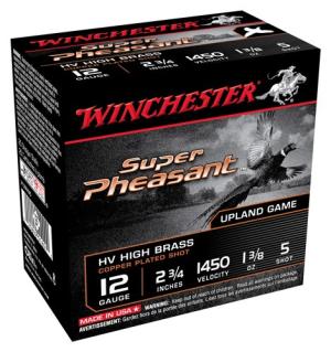 Winchester Super Pheasant Ammo 12 Gauge 2-3/4" 1-3/8 Oz #5 Shot - 12 Gauge 2-3/4" 1-3/8 Oz #5 Shot 25/Box