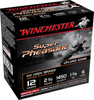 Winchester Super-X Super Pheasant Ammunition 12 Gauge 2-3/4" 1-3/8 oz #6 Copper Plated Shot Case of 250 (10 Boxes of 25) 