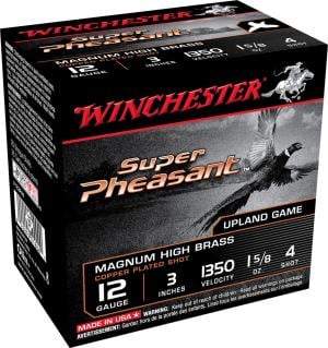 Winchester Super Pheasant 12gauge 3' #4 1-5/8oz 25/Bx (25 Rounds - Winchester Super Pheasant 12ga 3" #4 1-5/8oz 25/Bx X123PH4