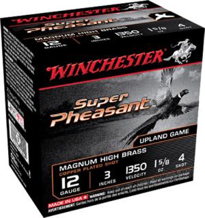 Winchester Super-X Pheasant Ammunition 12 Gauge 3" 1-5/8 oz #4 Shot Case of 250 (10 Boxes of 25) 