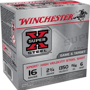Winchester Xpert Upland Game and Target Ammunition 12 Gauge 2-3/4" 1 oz #6 Steel Shot Case of 250 (10 Boxes of 25) 
