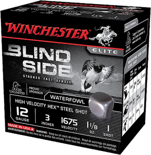 Winchester Blind Side High Velocity, 12 Gauge, 3 1/2" Shot Shells, 1 3/8 oz., 250 Rounds
