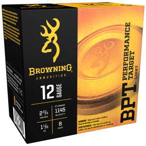 Browning BPT Performance Target Shotshell Loads, 12-ga, 2-3/4", 1-1/8 oz, #8