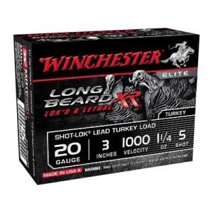 Winchester Ammo STLB2035 Long Beard XR Shot-Lok 20 Gauge 3" 1 1/4 oz 5 Shot 10 Bx/ 10 Cs