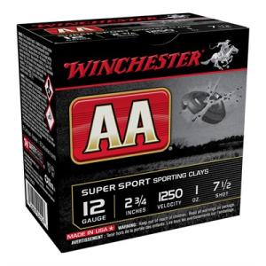 Winchester AA Sporting Clays 12 Gauge Shotshell 250 Rounds 2 3/4" #7.5 1 Ounce AASC12507 [FC-020892025554] 