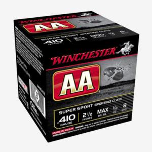 Winchester AA Sporting Clays .410 Gauge Ammo 2-1/2" Shotshell #8 Shot 1/2 Oz 1350 fps 500 Rounds 020892025738
