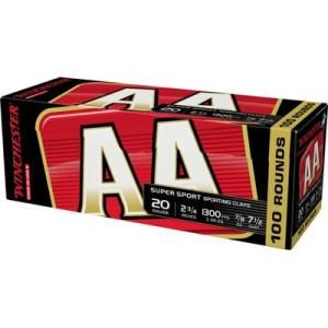 Winchester 20 Gauge Ammo AA 20 Gauge 7/8 oz 2.75in Centerfire 100 Rounds Model: AASC207VP 