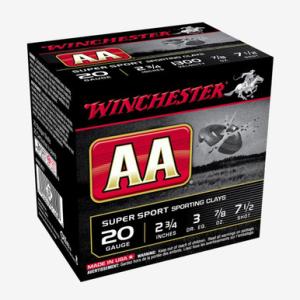 Winchester AA Sporting Clays 20 Gauge Ammo 2-3/4" Shotshell #7.5 Lead Shot 7/8 Oz 1300 fps 200 Rd. 020892025776