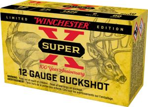 WINCHESTER AMMO SUPER-X 12 GA 2 3/4" 00 BUCKSHOT 9 SHOT 10 RD 100 YR ANNIV***LIMIT TEN***