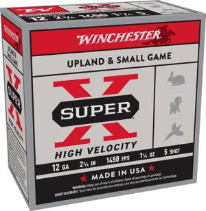 Winchester Super-X 12 Gauge 2-3/4" #5 1-1/4 oz 25rds Shotshell - Reliable Load for Medium Game - X12HV5 020892027671