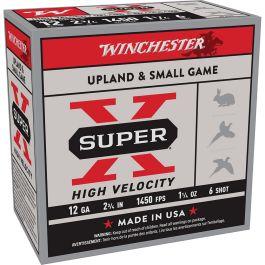 Winchester Super-X 12 Gauge 2-3/4" #6 1-1/4 oz 25rds Shotshell - Versatile Load for Birds and Small Game - X12HV6 020892027695