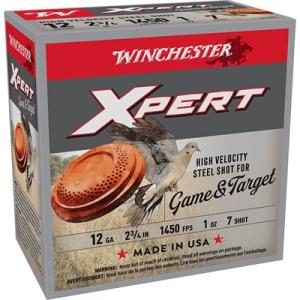 Winchester Expert Game and Target 12 Gauge 2-3/4" #7 1 oz 25rds Shotshell - Effective Load for Game and Practice - WE12GTHV7 WE12GTHV7