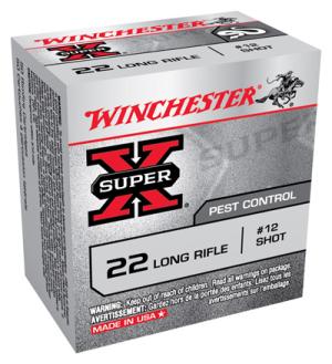 Winchester Super-X Shotshell Ammo 22 Long Rifle #12 Shot - 22 Long Rifle Shotshell #12 Shot 50/Box 020892100312