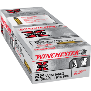 Winchester Super-X Ammo 22 Magnum (Wmr) 40gr Full Metal Jacket - 22 Wmr 40gr Full Metal Jacket 50/Box