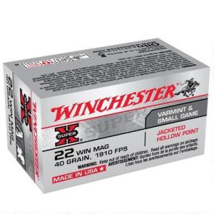 Winchester Super-X Ammunition .22 WMR 40 Grain Jacketed Hollow Point 2000 Rounds 