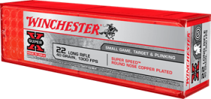 Winchester Super-X Super Speed Rimfire Ammunition .22 LR 40 gr. PS 1300 fps 100/ct