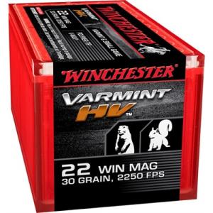 Winchester Varmint High Velocity Rimfire Ammunition .22 WMR 30 gr. V-Max 2250 fps 50/ct