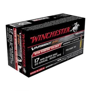 Winchester Varmint Rimfire Ammunition .17 WSM 20 gr. VMAX 3000 fps 50/ct S17W20