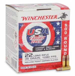 Winchester .22 LR 36 gr CPHP 500 Rounds Ammunition - USA22LR500 