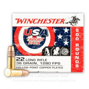 22 LR - 36 Grain CPHP - Winchester USA Game & Target - 5000 Rounds 020892103962