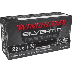 Winchester Silvertip Rimfire Ammunition .22 LR 37 gr. HP 1060 fps 50/ct 