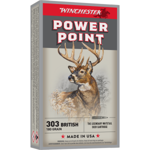 Winchester SUPER-X RIFLE .303 British 180 grain Power-Point Brass Cased Centerfire Rifle Ammo 20 Rounds X303B1