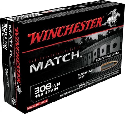 308 Winchester Winchester 168 BTHP S308M