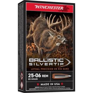 Winchester Supreme Ballistic Silvertip Ammo 25-06 Remington 85gr Bst - 25-06 Remington 85gr Ballistic Silver Tip 20/Box