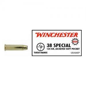 Winchester USA Handgun Ammunition .38 Spl 125 gr. JSP 850 fps 50/ct