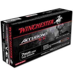 Winchester Supreme Ammo 7mm WSM 140 Grain AcuuBond CT Bullet 3225 fps 20 Rounds