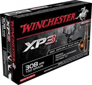 Winchester Ammo .308 Winchester Supreme Elite 150 Grain Ballistic Tip XP3 Bullet, 2825 fps, 20 Rd.