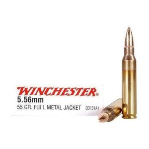 Winchester Ammo 5.56mm Full Metal Jacket 55 Grain 3270 fps 20 Rounds