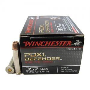 Winchester PDX1 Defender, .357 Magnum., Bonded Jacketed Hollow Point, 125 Grain, 20 Rounds S357MPDB