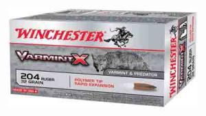 Winchester Varmint X .204 Ruger 32 Grain Varmint X Poly Tip Ammo, 20 rounds X204P