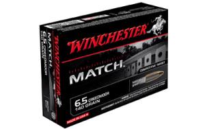 Winchester MATCH 6.5 Creedmoor 140 grain Boat Tail Hollow Point Centerfire Rifle Ammo 20 Rounds S65CM S65CM